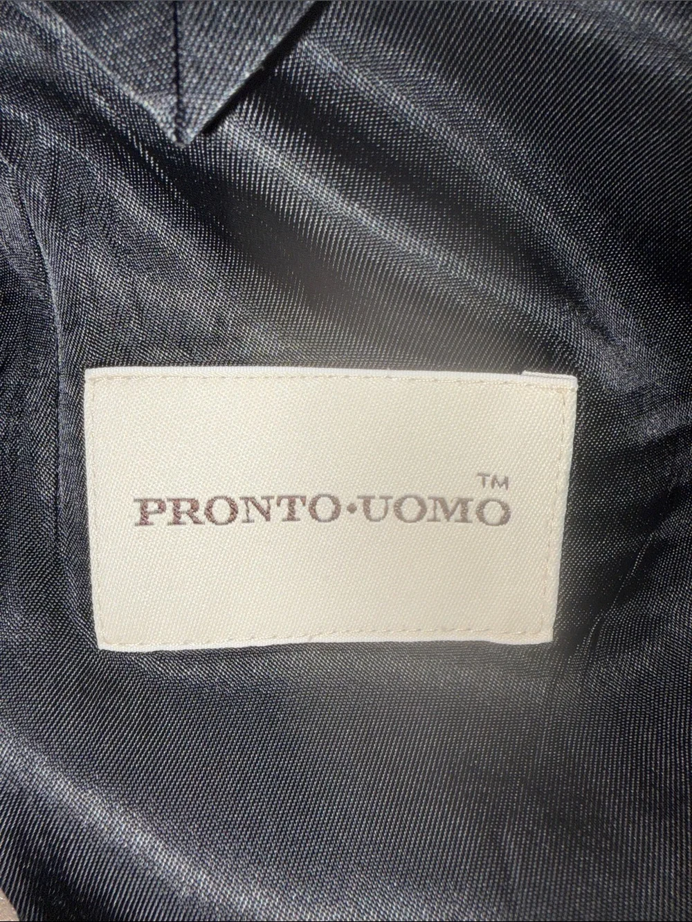 Pronto Uomo 46L Sport Coat Blazer Suit Jacket Black WOOL
